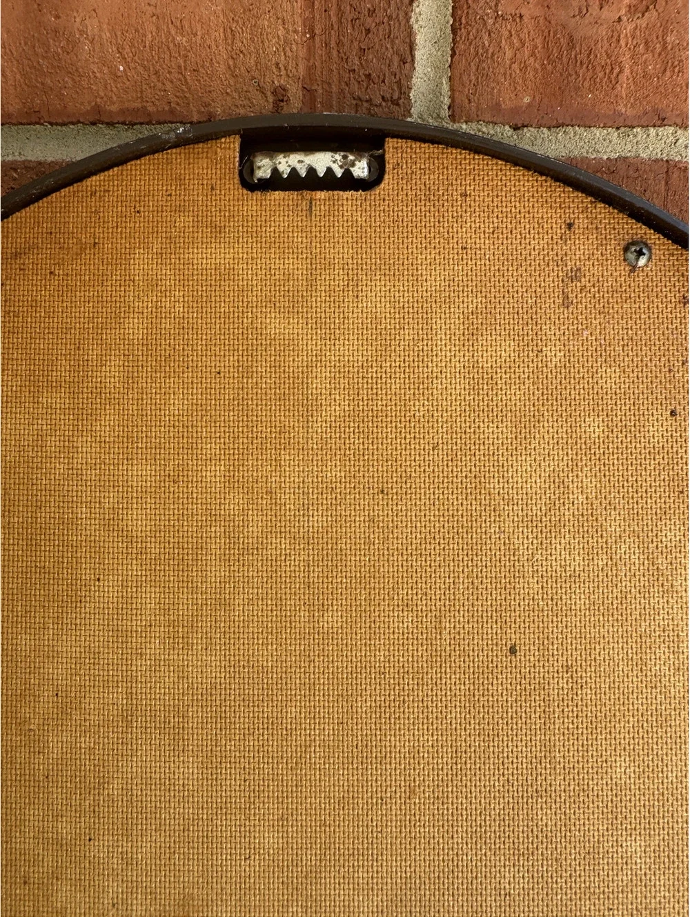Vintage Oval Gold Tone Frame with Cottage Landscape Painting